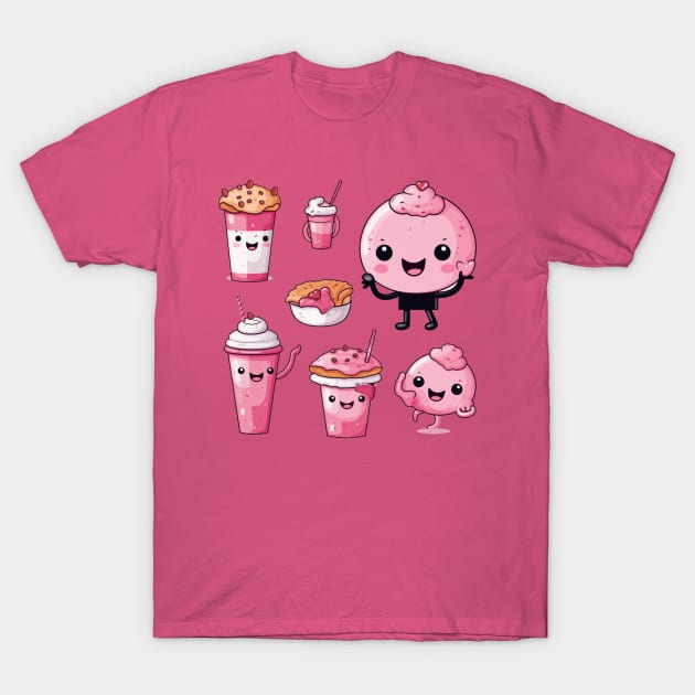 kawaii Ice cream  T-Shirt cute Candy food gilrl T-Shirt by nonagobich